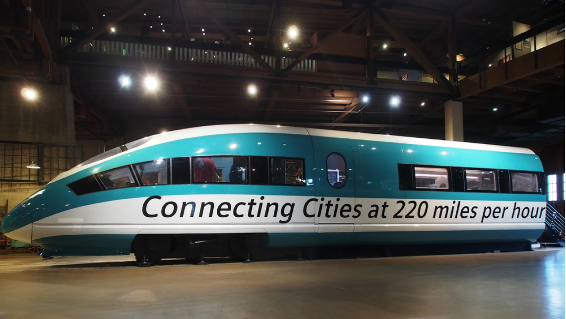 A picture of a high speed rail engine